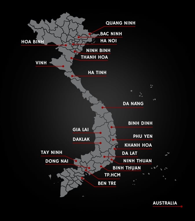Bản đồ các công trình của KT E&C